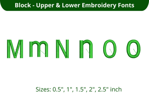 Block Font MNO: A Clean, Confident Embroidery Font