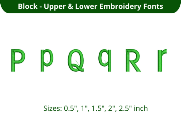 Block Font PQR: A Seasonal Embroidery Workhorse