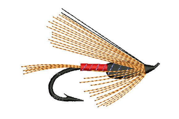 Fishing Rod with Bait Embroidery Review