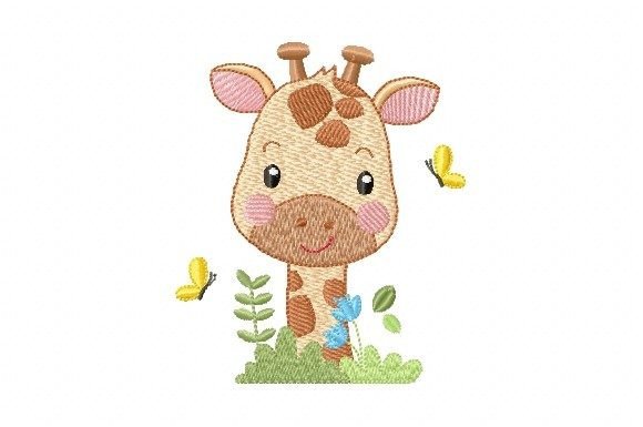 Giraffe Boy: A Playful Seasonal Embroidery Pick