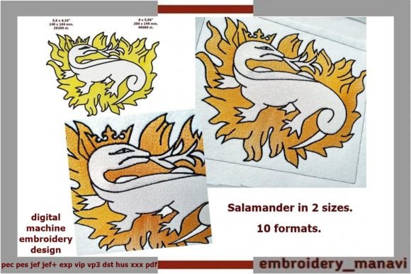 Salamander on Fire: A Seasonal Embroidery Spark